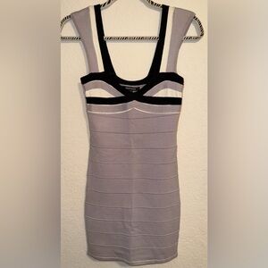 WOW Couture Black and Gray Mini Dress